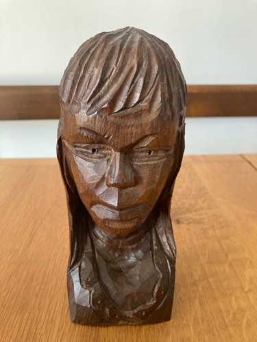 Sculpture buste amérindien - , en