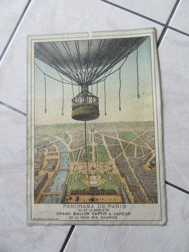 Gravure 1880 ballon dirigeable - 1880,