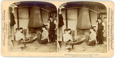 Stereo, the Blacksmith sit down when he works in Japan Vintage stereo card - 