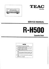 Service Manuel D'Instructions pour Teac R-H500
