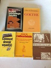 [ésoterisme]LOT 5 LIVRES/RADIESTHESIE - GOETHE - PARAPSYCHOLOGIE - FAUST -VOYANT
