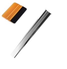 Kit Bandeau Pare Soleil Film réfléchissant Noir Chrome 150X20cm avec raclette...