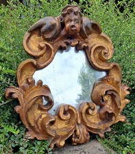 MIROIR BOIS DORÉ PORTUGAIS