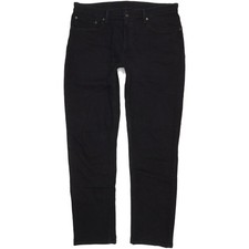 Levi's   Homme Noir Straight Regular Stretch Jeans W34 L33 (106295)