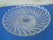 V71 Coupe sur Pied Présentoir Cristal Baccarat Ancien Bambou Plat Gateau