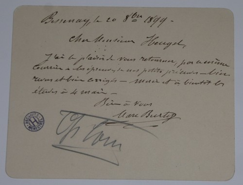Burty marc lettre autographe - -,