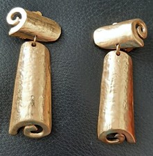 Rare PAIRE DE CLIPS PENDENTIFS