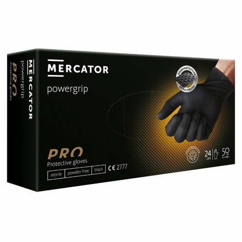 Gant nitrile noir mercator - gant,