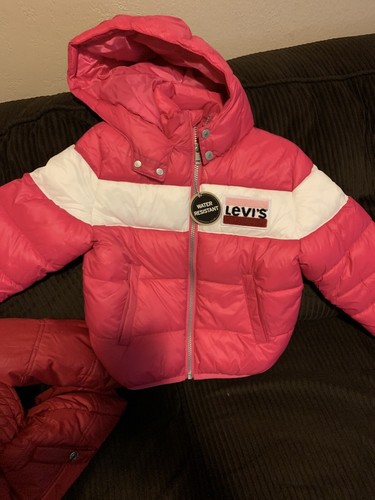 Levis girls pink hooded - pink, rain
