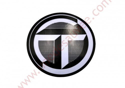 Autocollant sticker rond gris - autocollant,