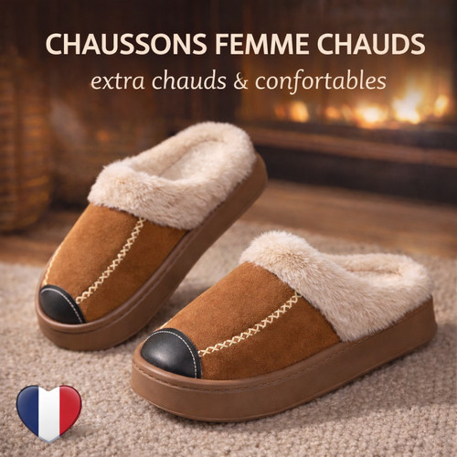 Chaussons femme chauds - chaussons,