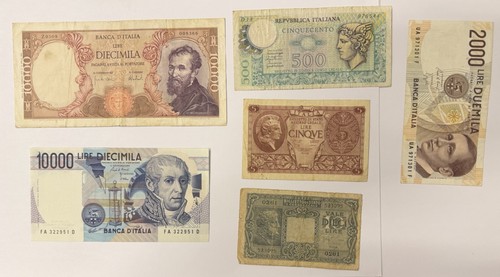 Lot billets banque italie - lot,
