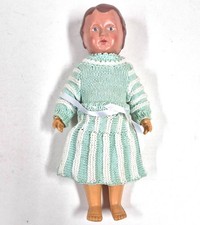 Ancien Papier-Mâché Poupée – 13 " Main Peint Tête Sur Later Corps – 1920s/30s