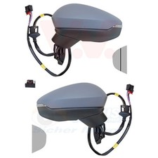 2X VAN WEZEL Miroir Extérieur Électrique Pliant Préparé Compatible Avec AUDI A3