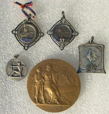 LOT 5 MEDAILLES THEME TIR