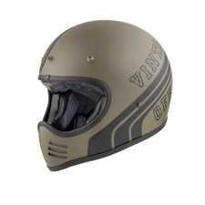 Casque Intégral Cross Vintage en Fibre MX Btr Military Vert Bm PREMIER TAILLE XS