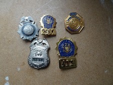 COLLECTION Lot de 5 Badges US Police New York NYPD  Obsolète