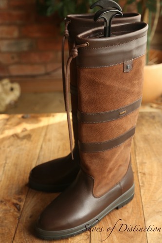 Bottes dubarry marron cuir - dubarry,