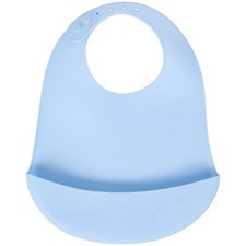 Bavoir Silicone Bleu Et Rose 2