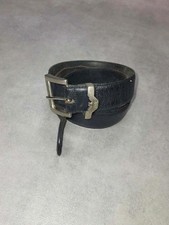 Ceinture Vintage Cuir Noir Aj