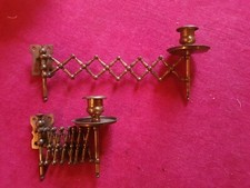 Lot de deux bougeoirs " piano " accordéon .