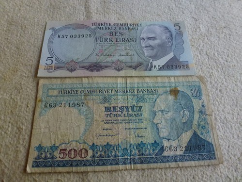 Lot billets monde turk - 2,