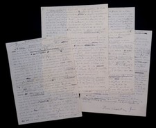 Pierre GAXOTTE - MANUSCRIT AUTOGRAPHE SIGNÉ DE 4 PAGES "LE PROMENEUR DU CIEL"