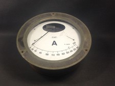 Ancien Ampèremètre à aiguille CdC appareil de mesure électrique atelier usine