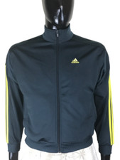 Adidas Pull Sweat Enfant Bleu Manche Longue Rayure Jaune Sport Loisirs Taill 12A