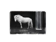 Cheval Fjord porte-plume en cristal avec cheval Art-Dog