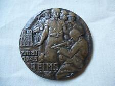Médaille bronze capitulation allemande 7 mai 1945 Reims graveur Georges Simon