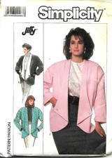  ??✂8176 PATRON SIMPLICITY VINTAGE  VESTE CHIC LONG COL CHÂLE 38 AU  44