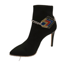 Femme Argent Métal Coffre Chaîne Bracelet Shoe Ethnique Breloque Pendentif Sexy