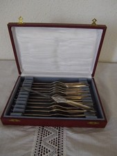 Fourchettes, curettes à homard, Wiskemann, décor Homard, métal argenté.