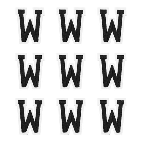 Broderie lettre pour patch - w,