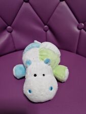 Doudou hippopotame blanc vert