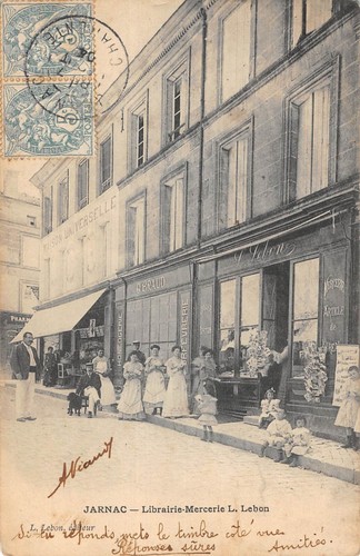 Cpa jarnac librairie - cpa,