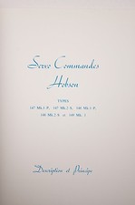 aviation,descriptif Servo commandes HOBSON de type vérin à Vis, v.1950 ?