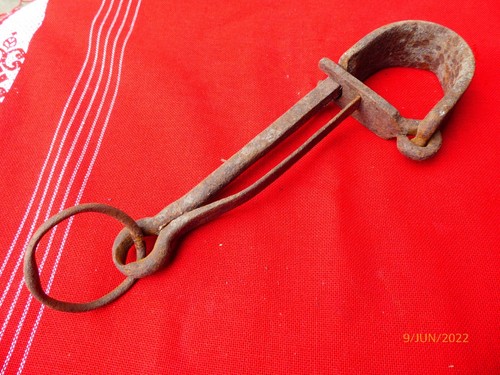 Outil ancien crochet puit - crochet,