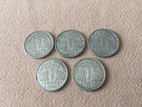 France 5 pièces - pièces, franc