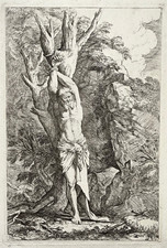 Albert Saint Guillaume GRAVURE Eau Forte SALVATOR ROSA XVII°