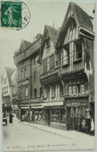 Caen cpa vieilles maisons - cpa,