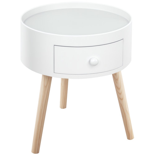 Homcom chevet 38x38x45cm blanc - 38x38x45cm,