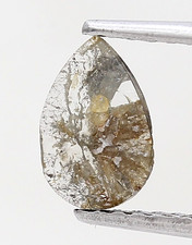 Naturel Africain Diamant Poire Forme 0.40ct Plat Coupe Tranche