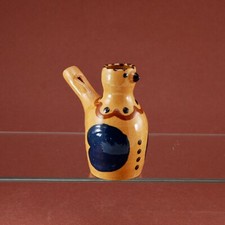 Sifflet Appeau oiseau terre cuite vernissée - Art populaire Alsace Soufflenheim
