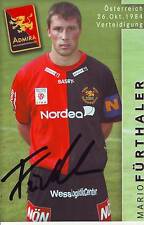 FOOTBALL carte joueur MARIO FURTHALER équipe  ADMIRA signée