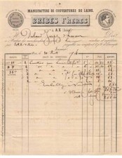 Facture.AM24236.Ax.18?4.Bridges frères.Couverture de laine