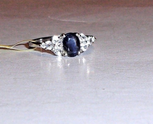 Blue sapphire oval solitaire - sapphire, &