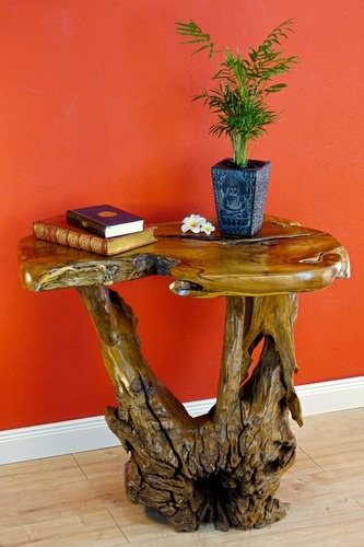 Teck bois massif - bois, table