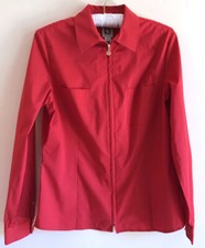 ANNE KLEIN red cotton shirt blouse Sz. 6